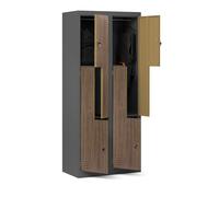 Taquilla Vestuario Z02 Armario Metalico 4 Compartimentos 185 cm x 80 cm x 45 cm