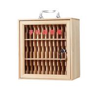 Taquillas de teléfono de madera natural con cargador, almacenamiento de 60 compartimentos, organizador de dispositivos móviles de alta capacidad para escuelas, oficinas o eventos, solución segura y