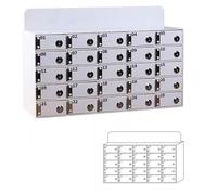 Taquillas de Teléfonos Móviles Taquilla Acrílica Blanca para Teléfonos Móviles, Taquillas para Móviles de Varias Ranuras con Llave Individual, Taquillas para Empleados de Gran Capacidad para Fábrica(2