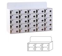 Taquillas de Teléfonos Móviles Taquilla Acrílica Blanca para Teléfonos Móviles, Taquillas para Móviles de Varias Ranuras con Llave Individual, Taquillas para Empleados de Gran Capacidad para Fábrica(6