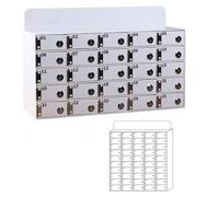 Taquillas de Teléfonos Móviles Taquilla Acrílica Blanca para Teléfonos Móviles, Taquillas para Móviles de Varias Ranuras con Llave Individual, Taquillas para Empleados de Gran Capacidad para Fábrica(5