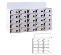 Taquillas de Teléfonos Móviles Taquilla Acrílica Blanca para Teléfonos Móviles, Taquillas para Móviles de Varias Ranuras con Llave Individual, Taquillas para Empleados de Gran Capacidad para Fábrica(1