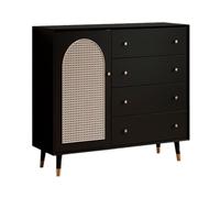Taquillas Modernas Cofre De Cubo De Ratán, Gabinete De Almacenamiento For Dormitorio, Luz De Entrada For Sala De Estar, Armario De Almacenamiento De Lujo, Cofre Con Cajón Cómoda con Cajones(C,B)