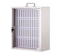 Taquillas para teléfonos móviles, caja de almacenamiento segura de acero inoxidable con cerradura y asa, ideal para escuelas, 24/36/48/60 ranuras disponibles