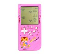 TAQY Patrón Lindo Gato Consola de Juegos de Bloque 23 Juegos de Ladrillos Mini máquina de Juego Retro Consola de para niños Nostálgico de los 70/80/90 Juguetes Dispositivo de Juego portátil (Pink)