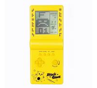 TAQY Retro Consola de Juegos de Bloque Múltiples Juegos Nivel/Velocidad Ajustable Consola portátil Juego de Ladrillos Rompecabezas Juguetes electronicos Niños/Amigos/Regalos navideños (Yellow)