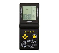 TAQY Retro Consola de Juegos de Bloque Múltiples Juegos Nivel/Velocidad Ajustable Consola portátil Juego de Ladrillos Rompecabezas Juguetes electronicos Niños/Amigos/Regalos navideños (Black)