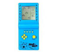 TAQY Retro Consola de Juegos de Bloque Múltiples Juegos Nivel/Velocidad Ajustable Consola portátil Juego de Ladrillos Rompecabezas Juguetes electronicos Niños/Amigos/Regalos navideños (Blue)