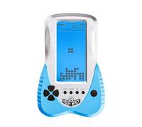 TAQY Retroiluminado Azul Consola de Juegos de bloque3398 en 1 Retro Batalla de Tanques/Serpiente Rompecabezas de Bolsillo Portátil de Juguete de ladrillo Regalos para Adolescentes/niños (Blue)