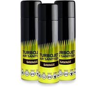 Tara 3 ambientadores turbojet de 500 ml para coche, desinfectante de aire salvaje para casa, oficina, gimnasio, vehículos, ropa, calzado, elimina rápidamente los olores (ahorro)