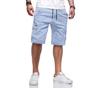 TARAINYA Algodón-Twill Cargo Pantalones Cortos Hombre con Cordon Ajustable