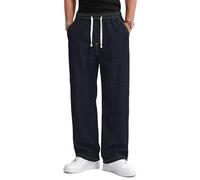 TARAINYA Vaqueros Hombre Baggy Pantalón Jeans S-4XL | Denim, Cintura Elástica y Cordón, Holgado, con Pliegues, 4 Bolsillos, Estilo Informal Aire Libre.