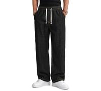 TARAINYA Vaqueros Hombre Baggy Pantalón Jeans S-4XL | Denim, Cintura Elástica y Cordón, Holgado, con Pliegues, 4 Bolsillos, Estilo Informal Aire Libre.