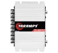 Taramps TS 400x4 con Entrada automática de Alto Nivel 400 vatios RMS, 4 Canales, Rango Completo, Amplificador de Audio para Coche, Entrada RCA, Clase D, 2 Canales Puentes, Sistema Amplificador