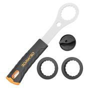 Tarana Herramienta de disco de freno Centerlock para bicicleta, llave de pedalier con 2 adaptadores y 1 herramienta de cubierta de manivela, compatible con Shimano Hollowtech II/BB9000/BBR60