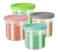 Tarana Juego de 4 recipientes Creami para ninja, para helados con manta, recipiente para helados, accesorios para máquina de helados Ninja NC301 NC300 NC299AMZ, sin BPA, a prueba de fugas