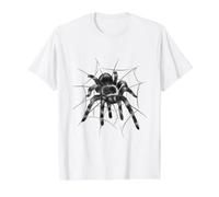 Tarántula telaraña arácnido Red Detallada Vida Silvestre Camiseta gráfica económica, Hombre, Blanco, L