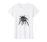 Tarántula telaraña arácnido Red Detallada Vida Silvestre Camiseta gráfica económica, Mujer, Blanco, M