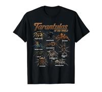 Tarántulas del Mundo Arácnidos Pet Spider Lover Camiseta gráfica económica, Hombre, Negro, M