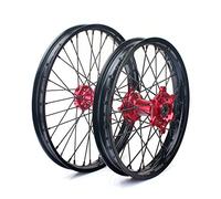 TARAZON Super Moto Juego de ruedas Llantas Wheels Rueda Nabe Juego 1,6 x 21 "Rueda delantera + 2,15 X 19 Rueda trasera para HONDA CR 125 250 R 02 - 13 CRF 250 450 R X 04 - 14