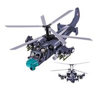 Tarcury Kamov Ka-52 Helicóptero de Reconocimiento y Ataque Juguete de Construcción - Set del Ejército con 913 Piezas, Escala 1:30, Incluye 2 Soldados de Juguete - Diversión para Niños y Adultos