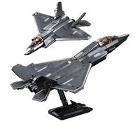 Tarcury Kit de Construcción de Aviones de Combate J-35 Escala 1:44, 838 PCS Conjunto de Juguetes Militares del Ejército con 1 Soldado de Juguete & Soporte de Visualización