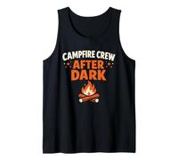 Tarde en la Noche Camping fogata Noche Humor Camping Noches Fuego Camiseta sin Mangas