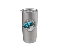 Tardígrados en el espacio | Funny Water Bear Moon Vaso térmico de acero inoxidable de doble pared