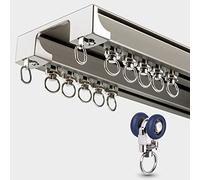 Tarea Pesada Riel Deslizante Doble Cortinas Montaje en techo Aleación de aluminio Pista de Cortina para Sala de Estar Dormitorio Divisor De Habitación (Color : Champagne-B, Size : 9.8ft/300cm)