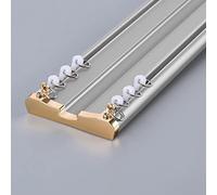 Tarea Pesada Rieles de Cortina Doble Montaje en el Techo Riel de Cortina Aleación de Aluminio Pista de Cortina para Divisor de Habitación(G-1,5.2ft/160cm)