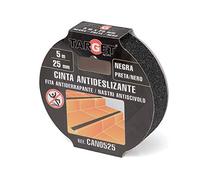 TARGET CAN0525 - Cinta Antideslizante - Adhesiva - 5 Metros X 25 Milímetros - Seguridad - Suelo - Escaleras - Negra