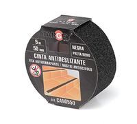 Target CAN0550 - Cinta Antideslizante, Adhesiva, Para suelos, Escaleras, Negra, 5 mts x 50 mm