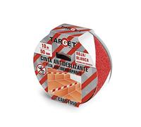 TARGET CARB1050 - Cinta Antideslizante - 10m x 50mm - Roja y Blanca - Adhesiva - Seguridad - Suelos - Escaleras