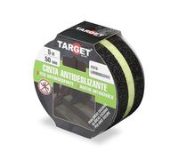 TARGET Cinta Antideslizante Adhesiva, Especial Áreas Oscuras, Seguridad Escaleras Rampas | Para interior y exterior, Anti caída (BANDA LUMINISCENTE, 5 M X 50mm)