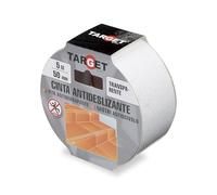 TARGET Cinta Antideslizante Adhesiva, Seguridad Escaleras Rampas | Para interior y exterior, Anti caída (TRANSPARENTE, 5 M X 50 mm)