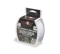 TARGET - Cinta de Señalización Adhesiva | Para Marcaje de Suelos y Objetos, Advertecia de Seguridad (BLANCO, 33 M x 50 mm)