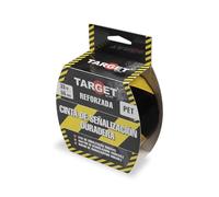 TARGET - Cinta de Señalización Adhesiva Reforzada| Para Marcaje de Suelos y Objetos de forma Duradera, Advertencia de Seguridad (AMARILLA Y NEGRA)