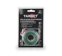 TARGET - Cinta de Silicona Autovulcanizable 3 M x 25 mm | Sellado hermético al instante. Para aplicaciones en Tuberías, Mangueras, Automoción, Cableado (VERDE)