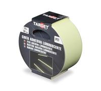 TARGET - Cinta Luminiscente - Adhesiva, Señalización, Alta visibilidad, Advertencia Nocturna. Para garantizar la seguridad en zonas de transito con baja o nula visibilidad (ANCHO 50 mm)