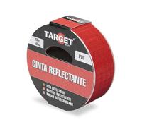 TARGET Cinta Reflectante Adhesiva, Advertencia Señalización Marcaje Alta Visibilidad Peligro Seguridad (ROJO, 33 M X 50 mm)