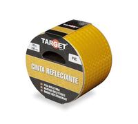 TARGET Cinta Reflectante Adhesiva, Advertencia Señalización Marcaje Alta Visibilidad Peligro Seguridad (AMARILLO, 33 M X 100 mm)