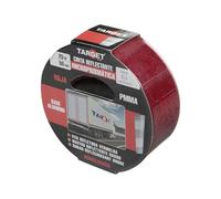 TARGET - Cinta Reflectante Homologada para Camiones - Certificación Norma EC 104R - V23 - Marcaje y Señalización (BASE ALUMINIO, ROJO)