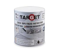 TARGET Cinta Tapafugas para interior y exterior 1,5 M x 10 cm. Reparaciones Herméticas | Adhesiva, Impermeable (BLANCO, SIN BUTILO)