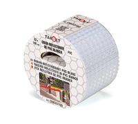 TARGET CRB33100 - Cinta Reflectante - Adhesiva - 33 M x 100 mm Blanca - Advertencia - Señalización - Marcaje - Extra Ancha - Peligro - Seguridad
