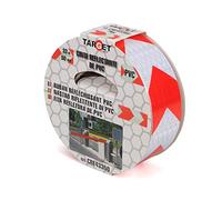 TARGET CRE43350 - Cinta Reflectante - Adhesiva - 33 Metros x 50 Milímetros - Flechas rojas y blancas - Advertencia - Señalización - Marcaje - Peligro - Seguridad
