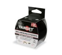 TARGET CTN20100N - Cinta Americana Extrafuerte Heavy Duty | Reforzada con malla, Hasta 0,43mm de grosor (NEGRO, 20M X 100mm)