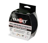 TARGET CTN3250N - Cinta Americana Extrafuerte, Heavy Duty | Reforzada con malla, Hasta 0,43mm de grosor (NEGRO, 32M X 50mm)