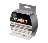 TARGET CTP3250N - Cinta Americana Extrafuerte, Heavy Duty | Reforzada con malla, Hasta 0,43mm de grosor (PLATA, 32M X 50mm)
