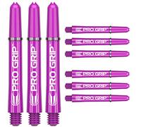 Target Darts 3 x Conjuntos de Morado Pro Grip Eje Intermedio - 9 in Total