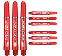 Target Darts 3 x Conjuntos de Rojo Pro Grip Eje Intermedio - 9 in Total